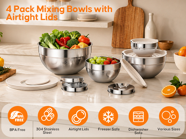 Mixing Bowls with Lids