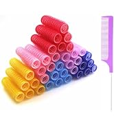 MOODKEY 36PCS Self Grip Small Hair Curlers Heatless Roller Hair Curlers Pro Salon Hairdressing Cu...