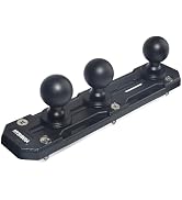 HYSHIKRA Universal 25mm (1inch) Ball Mount Base Plate - 3-Ball Heavy Duty Mounting Base with Scre...