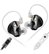KZ Axas in Ear Monitor, Noise-Isolating USB C Gaming IEMs with Mic, Low-Distortion Audio, FPS Co-...