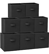 Storage Cubes, 11 Inch Cube Storage Bins (Set of 8), Fabric Collapsible Storage Bins with Dual Ha...