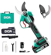 DCA 20V Brushless Cordless Electric Pruning Shears, 1.4" Battery Powered Pruners with 2.0Ah Batte...