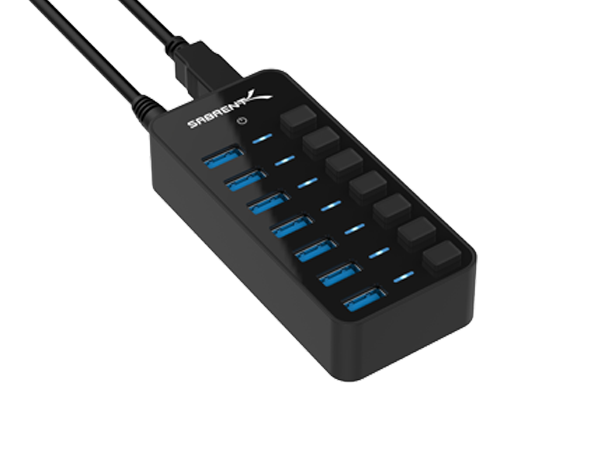 HB-BUP7 7 port usb hub with power