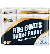 Caravista RV Camping Toilet Paper - 12 Rolls Rapid-Dissolve Marine & Trailer Septic Safe Tissue -...