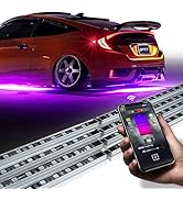 OPT7 Aura Pro Underglow Lights Kit for Car with APP Control, 4 PCS Waterproof Rigid Aluminum Neon...