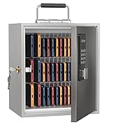 WeHere 36 Slots Cell Phone Locker with Smart Lock, Portable Phone Storage Locker Box for Classroo...