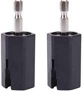 2Pcs Black String Winder Tuning Peg Puller Replace Electric Drill for Guitar Bass Repair Tool Kit...