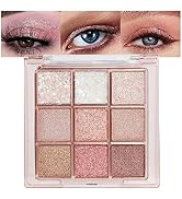 CAKAILA Nude Brown Bronze Eye Shadow,9 Colors Glitter Shimmer Eyeshadow Palette Makeup Neutral,Lo...