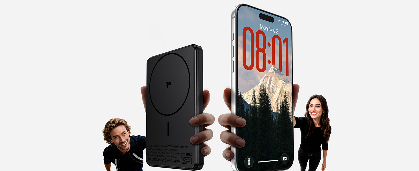 10000mah Qi2 power bank
