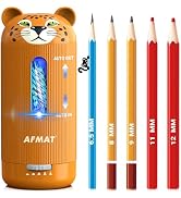 AFMAT Electric Pencil Sharpener, Fully Automatic, for 6.5-12mm Pencils | Rechargeable & Cordless,...