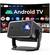 Smart Projector with WiFi 6 and Bluetooth 5.4, 800 ANSI Native 1080P Portable Mini Projector with...