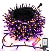 Joomer Orange Purple Halloween Lights, 100FT 300LED Plugin Connectable Lights