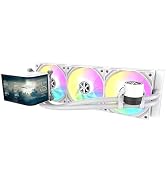 KINGCOOL Orbitto 360mm AIO CPU Cooler with 6.67-inch Curved Display White | 2K 60Hz OLED Screen, ...