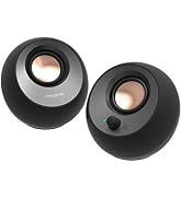 Creative Pebble V3, 2.0 USB-C Desktop Speakers, Bluetooth 5.0, Black | Bluetooth 5.0, USB-C, 2.0 ...