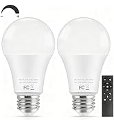 HMYYJT A19 LED Bulb, Remote Control Light Bulbs, 9W LED Bulb(60W Equivalent), 810LM, 3000K-6000K ...