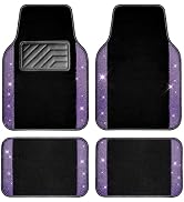 CAR PASS Bling Rhinestones Diamond Car Floor Mat, Crystal Sparkly Shining Glitter Carpet, Waterpr...