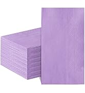 NatNarr 60 Pcs Light Purple Disposable Napkins - 2-Ply Paper, 20 x 11 cm (folded), 40 x 33 cm (un...