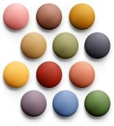 GOOZADA 12pcs Decorative Magnets, 12 Colors Round Magnets Refrigerator, Cute Matte Boho Magnet fo...