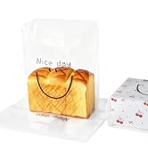 KUMSMAT Clear Plastic Bags with Handles 12.6x14.2 Inch - 100 Pack 2.3 Mil Thick, Bottom Gusset, N...