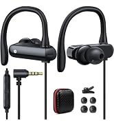 5.9FT Long Cord Wired Earbuds for Chromebook Laptop,3.5 mm Jack Over Ear Hook Headphones for PC S...