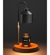 LISUNAR Electric Candle Warmer Lamp Black, Candle Lamp Warmer with Timer, Adjustable Height Candl...