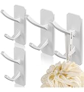 INVIHUG Adhesive Hooks, Large Size Heavy Duty Adhesive Wall Hooks for Towel, Robe, Loofah, Keys, ...