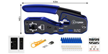 RJ45 Crimp Tool, Premium All-In-One Network Tool Kit