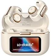LC-dolida Open-Ear Wireless Earbuds with Smart LED Display Case, Clip On Earbuds All-Day Comfort ...