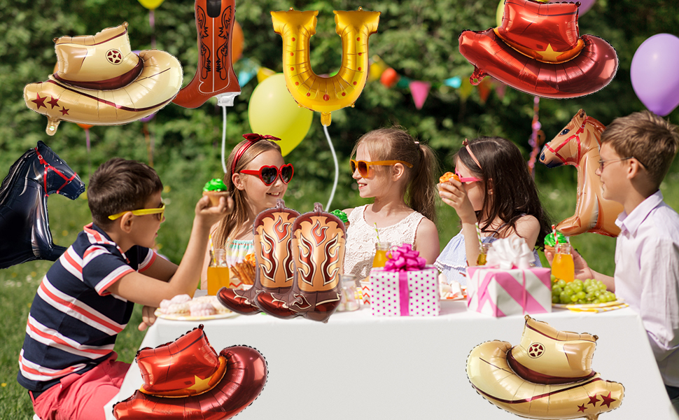 cowboy hat foil balloons