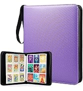 WOT I Trading Card Binder, 900 Pockets Baseball Card Binder Sleeves with Zipper, Double Sided Poc...