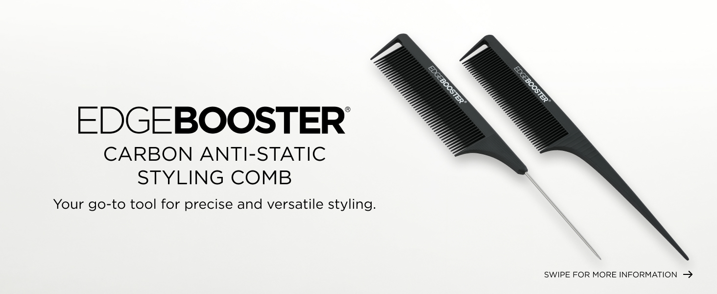 EDGE BOOSTER carbon anti-static styling combs for precise versatile hair styling