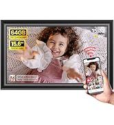 64GB 15.6" Frameo Digital Picture Frame WiFi, Large Electronic Photo Frames 1920 x 1080 IPS FHD T...