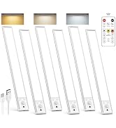 Under Cabinet Lighting Wireless w/Remote,3000mAh Rechargeable Battery 62 LED Motion Sensor Light ...