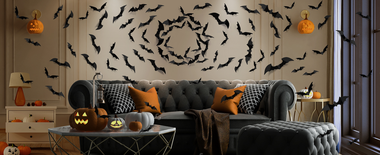 halloween bats wall decor