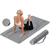 PAIDU Large Yoga Mat-72’x36’x0.4’ Extra Width & Thick,Comfortable,Non-Slip Exercise Mat-Works Gre...