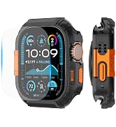 YIJDACASE Rugged Waterproof Case for Apple Watch Ultra 3/2/1 49mm with Screen Protector,Metal & P...