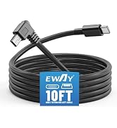 EWAY Mini USB Dash Cam Power Cord 10ft, USB-C to Left Angle Mini-b Cable, Replacement Dashcam Pow...