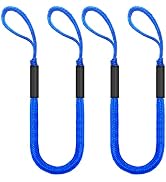4FT Bungee Dock Line for Boats – Shock-Absorbing Elastic Rope with Quick-Release Loops – Secure D...