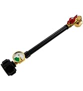 Lemfema Propane Refill Adapter with Propane Tank Gauge and Shut Off Control Valve for 1LB. Tanks,...