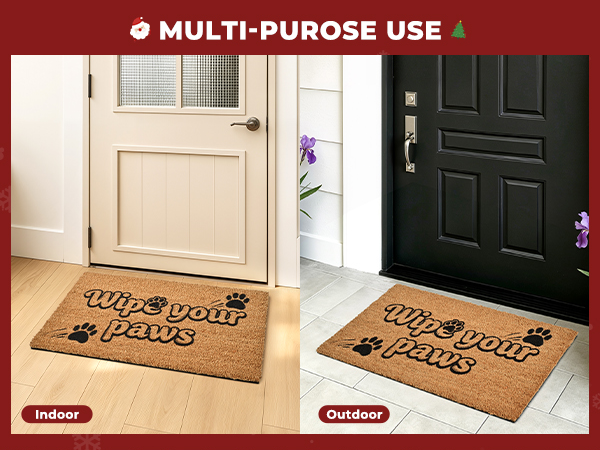 funny muddy coir welcome door mat natural fiber eco-friendly outdoor indoor outside doormat