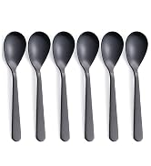 FULLYWARE Matte Black Demitasse Espresso Coffee Spoons, Stainless Steel Satin Finish, Mini Teaspo...