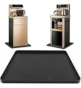 Water Cooler Mat,24x16x0.8 inches Non-Slip Silicone Pet Mat with Raised Edge,Multipurpose Leakpro...