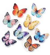 GOOZADA 8Pcs Acrylic Butterfly Fridge Magnet,2.2inch Large Refrigerator Magnet, 8 Colors Magnetic...