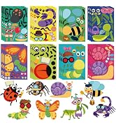 Abilat 32 Sheets Make Your Own Bug Stickers for Kids Make a Face Insect Stickers Sheets DIY Craft...