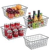 Wire Storage Baskets, Household Pantry Baskets 4 Pack, Wire Baskets For Organizing, Countertop, C...