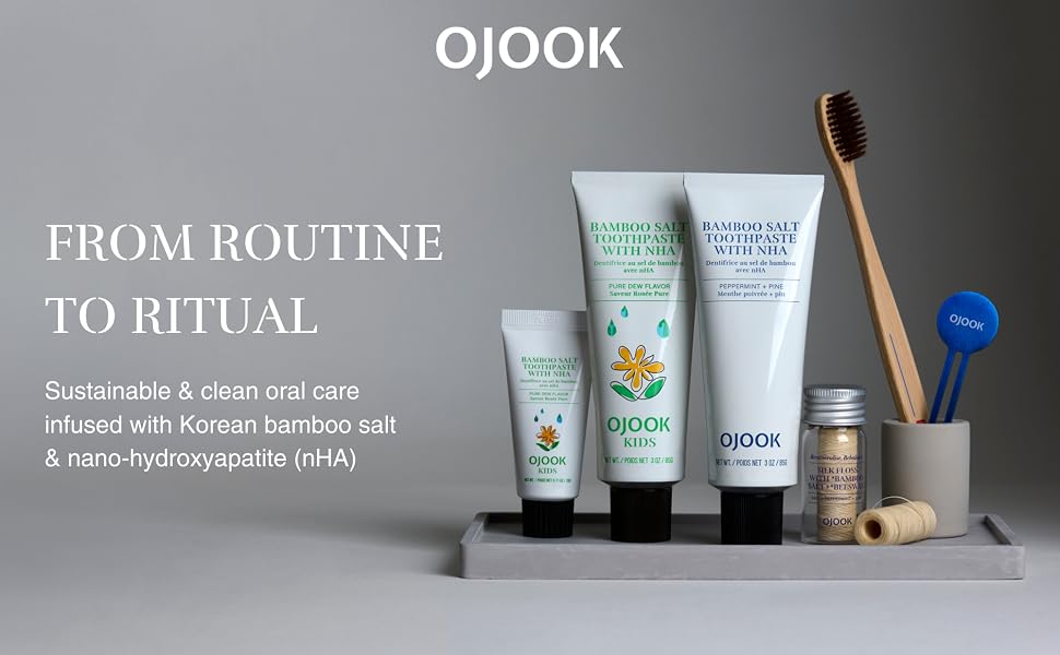 OJOOK Bamboo Salt Toothpaste with nHA_brand intro