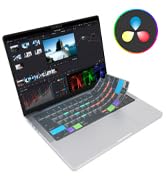 JCPal Davinci Resolve Shortcut Guide Keyboard Cover for Apple MacBook Pro 14 inch and MacBook Pro...