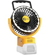 ohyes Jobsite Fan Compatible With DeWALT 20V Max Battery Brushless Motor with USB A+C Fast Chargi...