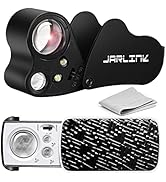 JARLINK 2 Pack Jewelers Loupe, 30X 60X 90X Illuminated Jewelers Eye Magnifier and Magnifying Glas...