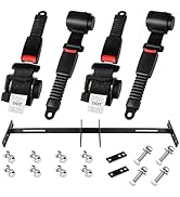 MOSNAI 61 Inch DOT Golf Car Seat Belt for EZGO TXT Club Car DS Yamaha 4 Passenger(2+2), Not Fit Y...